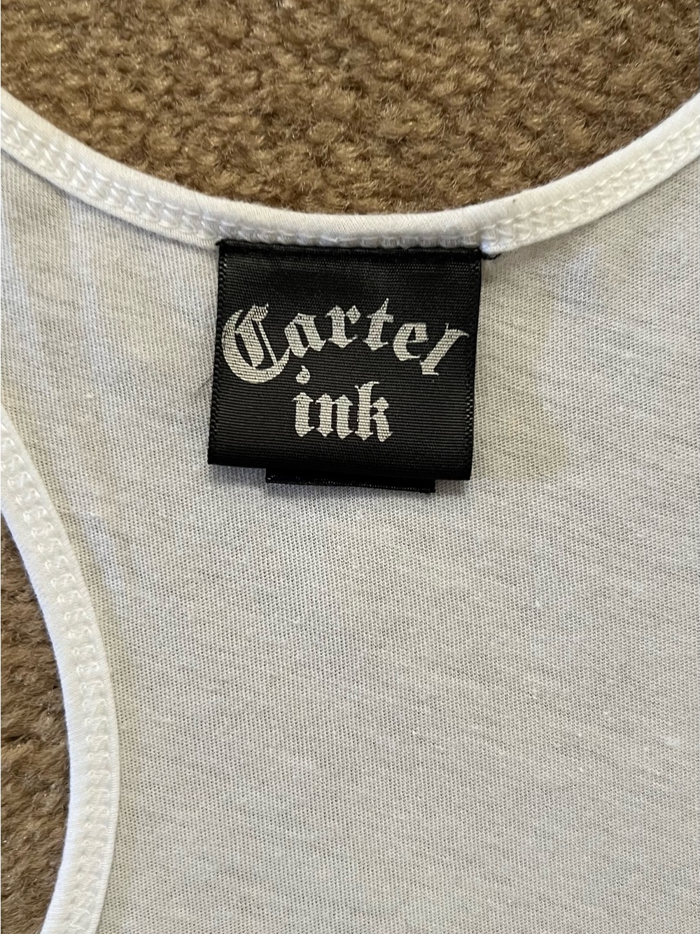 Carter Ink White Ribcage Heart Racerback Tank - Picture 5 of 6